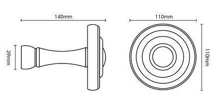 Integra Large Woodworks Round Curtain Holdbacks