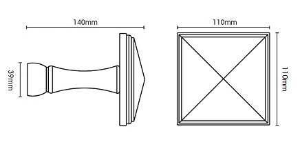 Integra Large Square Curtain Holdback