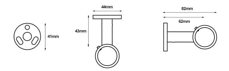 Rolls Neo 35mm Top Fix Brackets Measurements