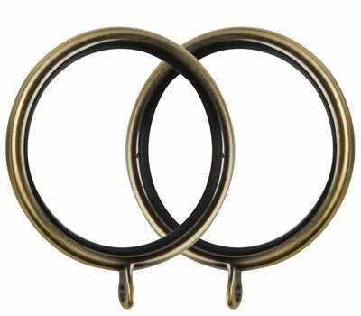 10x Silver Chrome 20mm Curtain Rings Fits 16mm Poles