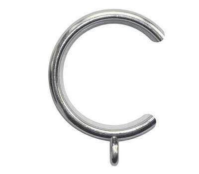 Stainless Steel Bay Window Curtain Pole Passing Rings 30-35mm C Type Rings 