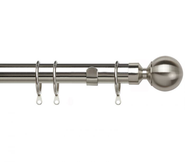Details about   Fluted Acorn 25-28 mm Telescopic Extendable Curtain Pole Set Holdbacks Available 