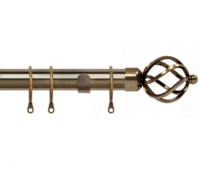 28mm range of Poles 8 X Pristine Extendable Curtain Rings 3 colours to match the Pristine 25mm Antique Brass 