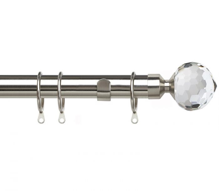 SILVER CURTAIN POLE RINGS FOR 28 MM POLE 