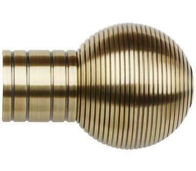 Galleria Ribbed Ball Finials for 50mm Curtain Poles
