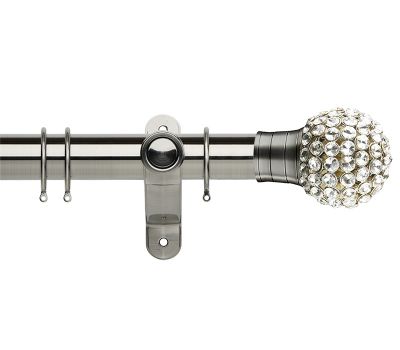 Galleria Clear Jewelled Cage Metal 50mm Curtain Poles