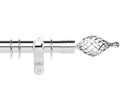 Galleria Twisted Caged 50mm Metal Curtain Pole
