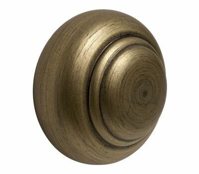 Rolls Modern Country Button Finial for 55mm Curtain Poles