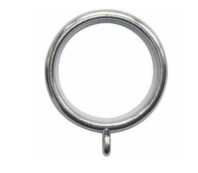 50 Pack QPC Direct Pewter Black Nickel Heavy Duty Strong Metal Curtain Rings fits 28mm pole 