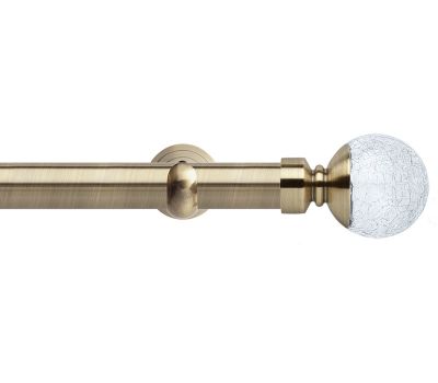 Rolls Neo Style Cracked Glass Ball 28mm Eyelet Metal Curtain Poles