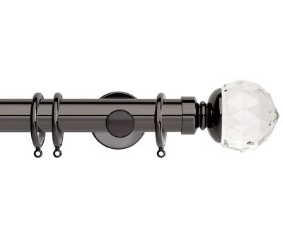 Rolls Neo Premium Clear Faceted Ball 35mm Curtain Poles