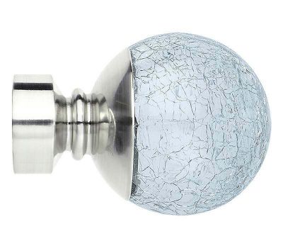 Rolls Neo Style 28mm Cracked Glass Ball Finials (Pair)