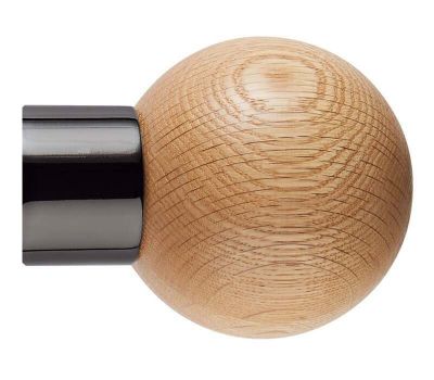 Rolls Neo Oak Ball Finials for 35mm Poles (Pair)