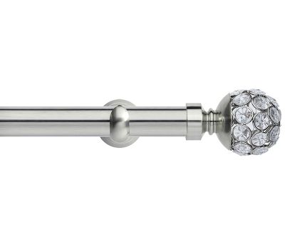 Rolls Neo Style Jewelled Ball 28mm Metal Eyelet Curtain Pole