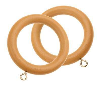Swish Naturals Wooden Curtain Rings for 28mm Poles (6 per pack)