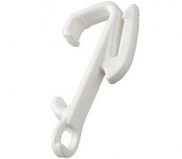 Used 30 White Branded Swish Sologlyde Curtain Gliders Hooks 