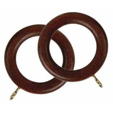 Rolls Woodline Curtain Rings for 35mm Curtain Poles (4 per pack)