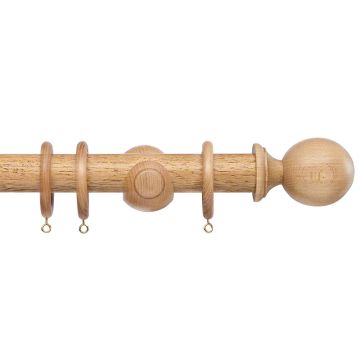 Cameron Fuller 35mm Antique Pine Wooden Curtain Pole