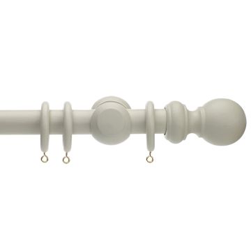 Rolls Honister French Grey 28mm Wooden Curtain Poles
