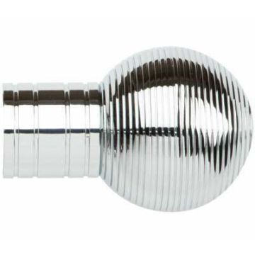 Galleria Ribbed Ball Finials for 50mm Curtain Poles