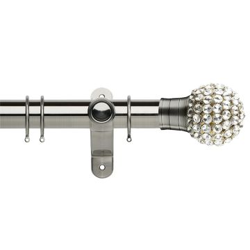 Galleria Clear Jewelled Cage Metal 50mm Curtain Poles