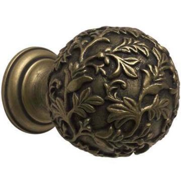 Rolls Modern Country Floral Ball Finial for 55mm Curtain Poles