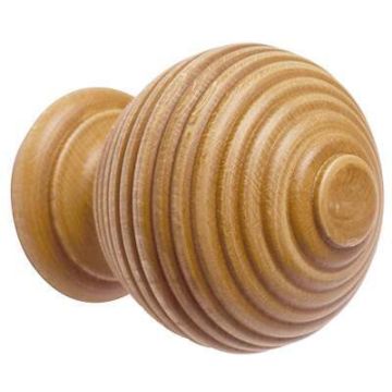Rolls Modern Country Ribbed Ball Finial for 55mm Curtain Poles