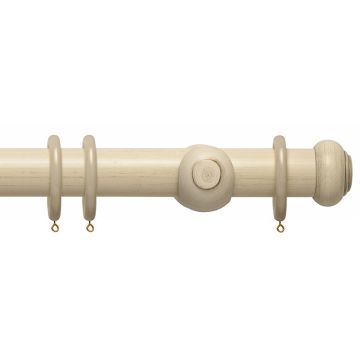 Rolls Modern Country Button 55mm Wooden Curtain Pole