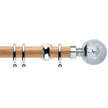 Rolls Neo Style Mosaic Ball 28mm Wooden Curtain Poles