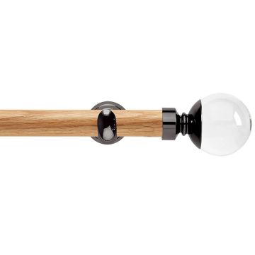 Rolls Neo Premium Clear Ball 28mm Wooden Eyelet Curtain Pole