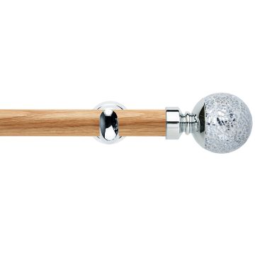 Rolls Neo Style Mosaic Ball 28mm Wooden Eyelet Curtain Poles