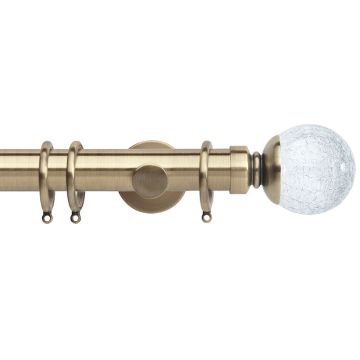 Rolls Neo Style 35mm Cracked Glass Ball Metal Curtain Pole