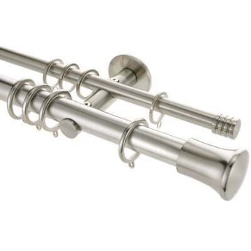 Rolls Neo Trumpet 28/19mm Syainless Steel Double Curtain Poles
