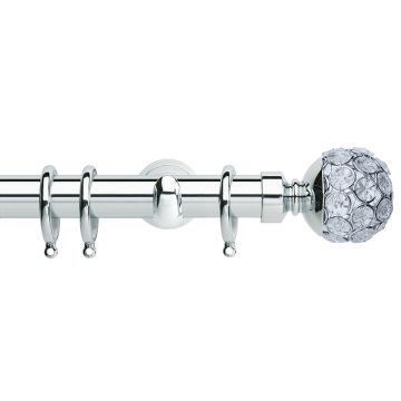 Rolls Neo Style Jewelled Ball 28mm Metal Curtain Poles