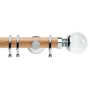 Rolls Neo Premium Clear Ball 35mm Wooden Curtain Poles