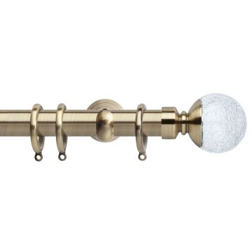 Rolls Neo Style Cracked Glass Ball 28mm Metal Curtain Poles