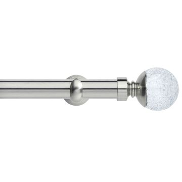Rolls Neo Style Cracked Glass Ball 28mm Eyelet Metal Curtain Poles