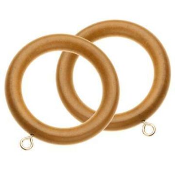 Swish Naturals Wooden Curtain Rings for 35mm Curtain Poles (6 per pack)