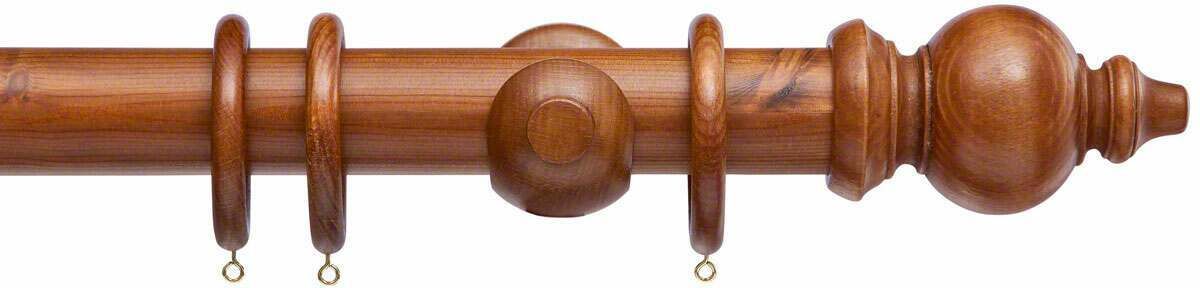 Cameron Fuller 50mm Oriental Wood Curtain Pole for Asian Interior