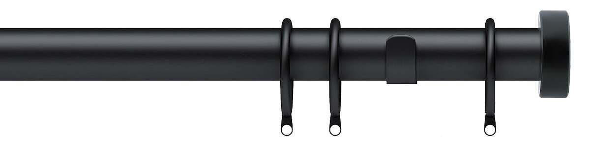 Black matt curtain pole