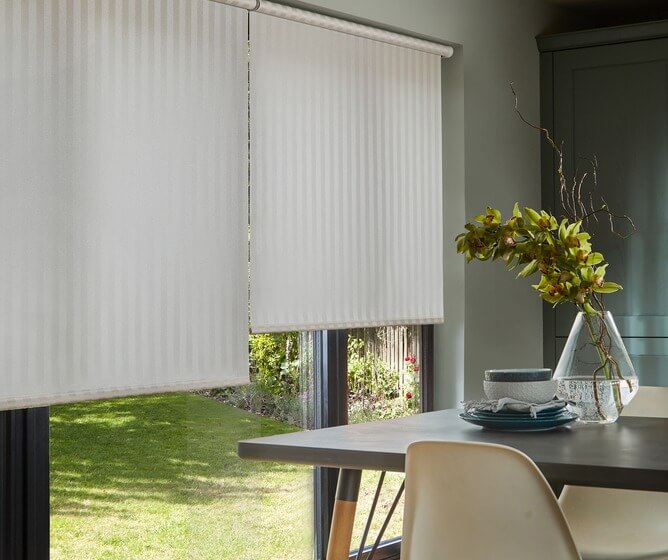 Blinds on bifold doors
