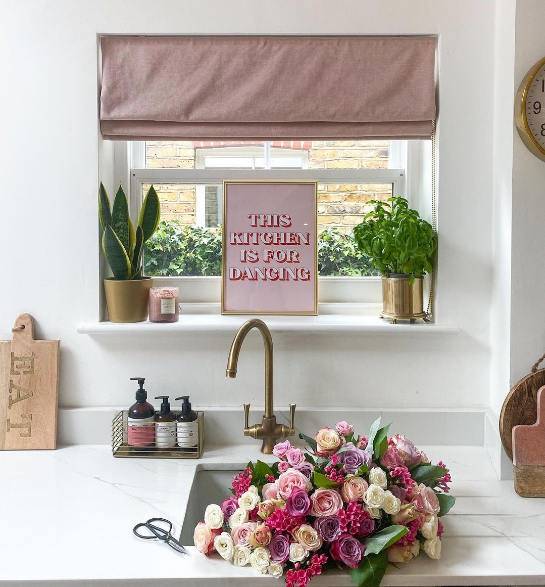 Frames on windowsill