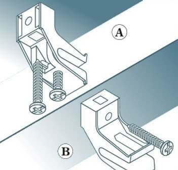 Top fix or face fix the brackets