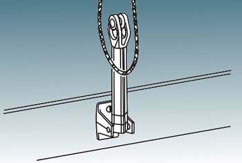 Fit the curtain track tension pulley