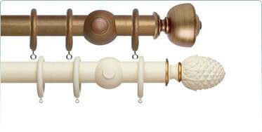 Special effect and painted finish curtain poles