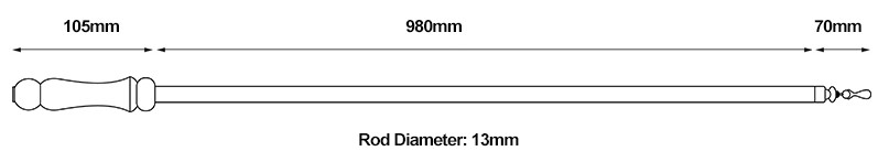Cameron Fuller Wooden Curtain Draw Rod Dimensions