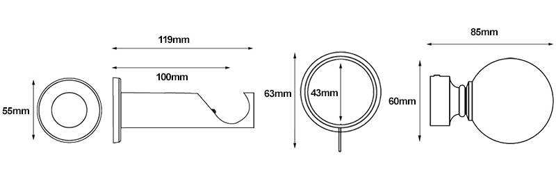 Integra Elements Belgravia 28mm Line Drawings