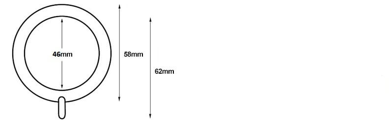 Rolls Neo 35mm Curtain Rings Dimensions